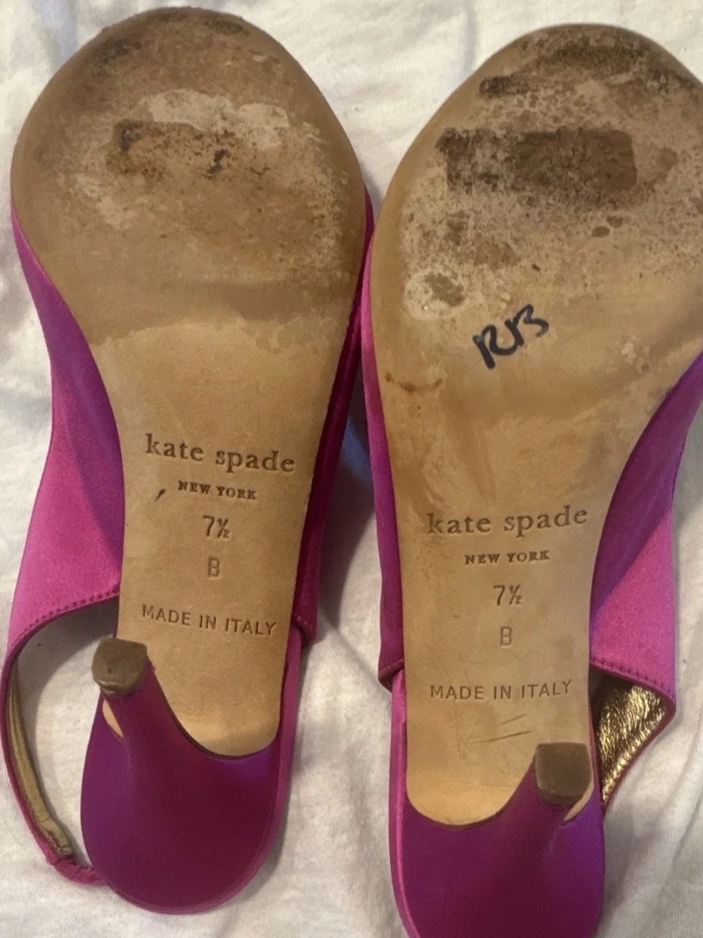 kate spade Pink Satin Slingback Peep-Toe Bow Heels